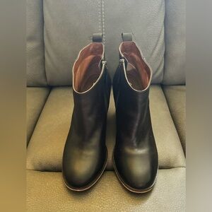 Nordstrom BP Black Leather Ankle Booties size 11 M
